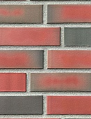 Клинкерная фасадная плитка Westerwald, красный, пёстрый, гладкая 240x14x52