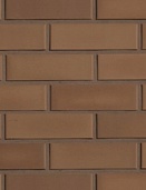 Клинкерная фасадная плитка Braun glatt, коричневый, гладкая 240x9x71