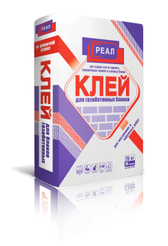 Клей для газобетона РЕАЛ, мешок 25 кг