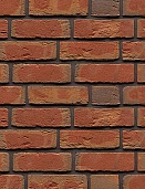 Кирпич ручной формовки Muhr Nr. 62 Edwardian Multi Red 1/2 BS, размер 210х45х65