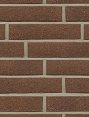 Клинкерная фасадная плитка "geo sabio", темно-коричневая с оттенками, с посыпкой 240х9х52
