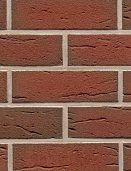 Клинкерная фасадная плитка "ardor rustico", красная пестрая, обожженная, "структура формбек" 240х9х71