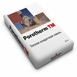 Теплый кладочный раствор Porotherm TM Winter -10, меш. 20 кг