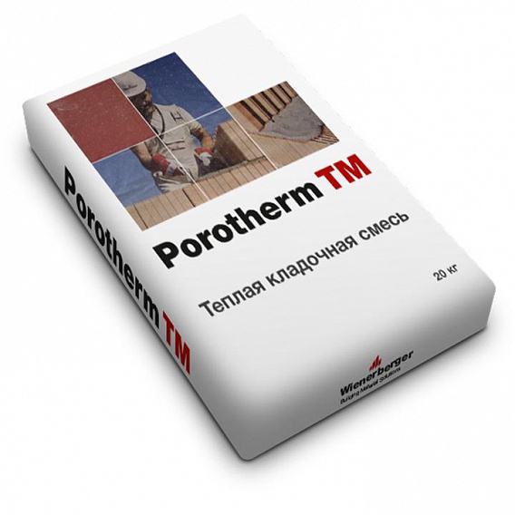 Теплый кладочный раствор Porotherm TM, меш. 20 кг