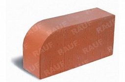 Кирпич лицевой полнотелый Красный угловой R-60 250x120x65, ЛСР