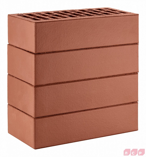 Кирпич лицевой пустотелый Тёмно-красный Гладкий 250x120x65, ЛСР
