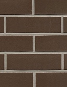 Клинкерная фасадная плитка "geo liso", темно-коричневая с оттенками, гладкая 240х14х71