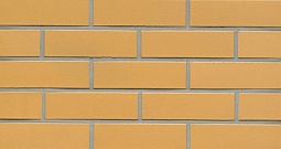 Клинкерная фасадная плитка "amari liso", желтая с оттенками, гладкая 240х9х52
