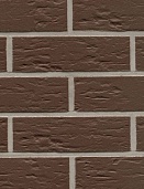 Клинкерная фасадная плитка "geo senso" темно-коричневая с оттенками, под шагрень 240х14х71