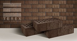 Кирпич лицевой пустотелый Мокко Шале 250x120x65, TEREX