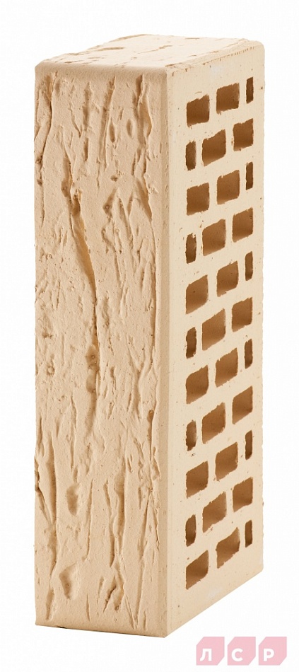 Кирпич лицевой пустотелый Бежевый Рустик 250x120x65, ЛСР