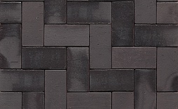 Клинкерная брусчатка Muhr Nr. 15  Schwarz-bunt Edelglanz  PK Riegel размер 200х65х52