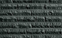 Кирпич клинкерный полнотелый,Quebec, черный с оттенком, боссированная, угловой  230х105х71
