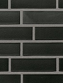 Клинкерная фасадная плитка Faro, черный с оттенком, гладкая 240x14x52