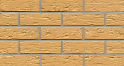 Клинкерная фасадная плитка "amari senso", желтая с оттенками,240х9х71