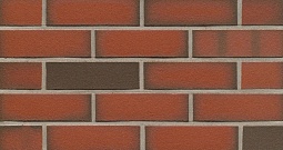 Клинкерная фасадная плитка "ardor liso", красная пестрая, обожженная, гладкая 240х9х52