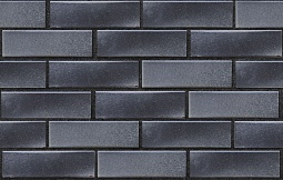 Кирпич лицевой клинкерный Чёрно-серебристый "Берген" Гладкий 250x85x65, ЛСР