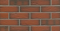 Клинкерная фасадная плитка "ardor senso", красная пестрая, обожженная, с отделкой под шагрень 240х9х71