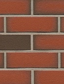 Клинкерная фасадная плитка "ardor liso", красная пестрая, обожженная, гладкая 290х52х14