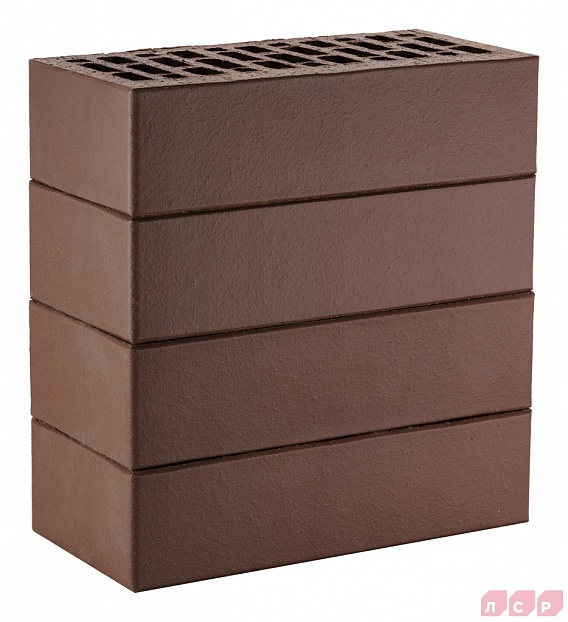Кирпич лицевой пустотелый Тёмно-коричневый Гладкий 250x120x65, ЛСР